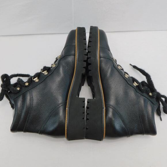 Paul Green Black Womens Merino Wool Lace up Lined Hiker Boots Size 6 New - Picture 4 of 12
